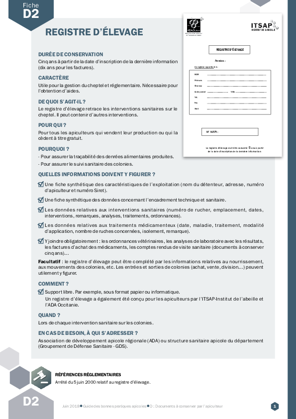 Registre d'élevage