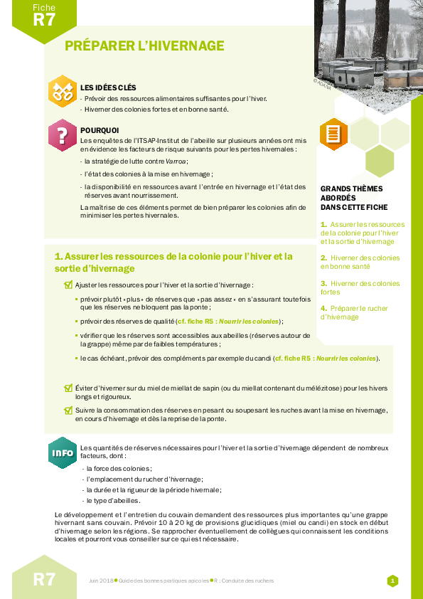 Préparer l'hivernage